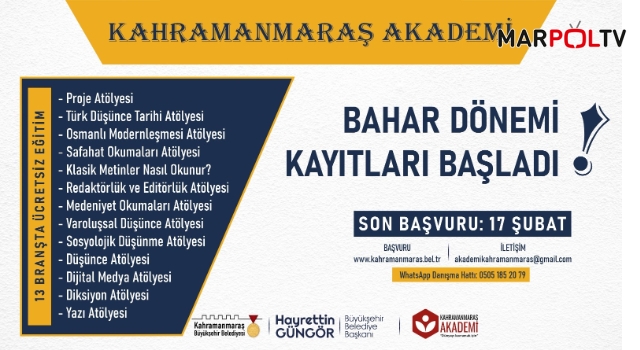 Kahramanmaraş Akademi Kayıtları Başladı