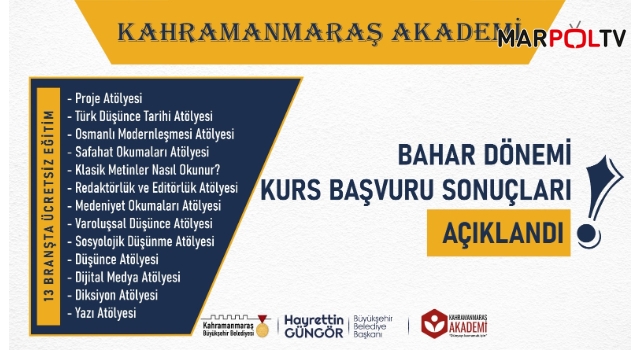 Kahramanmaraş Akademi’ye Yoğun İlgi