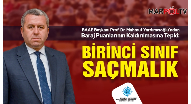 Yardımcıoğlu’ndan Baraj Puanlarının Kaldırılmasına Tepki: Birinci Sınıf Saçmalık