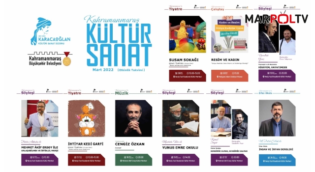 Mart Kültür Sanat Etkinlikleri Açıklandı