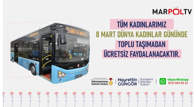 Toplu Taşıma Bugün Kadınlara Ücretsiz