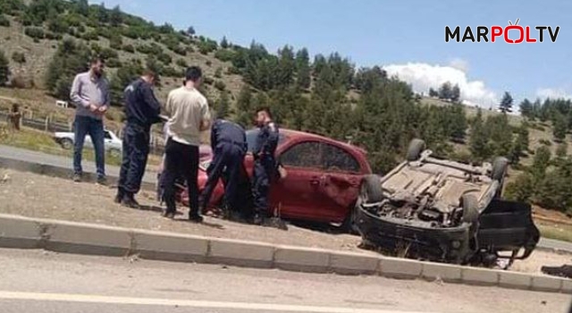 Kahramanmaraş’ta iki otomobil çarpıştı: 4 yaralı