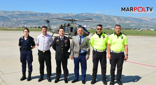 Kahramanmaraş’ta trafik havadan denetlendi