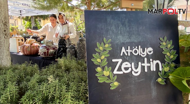 ‘Atölye Zeytin’ sergisindeki eserler vatandaşların beğenisine sunuldu