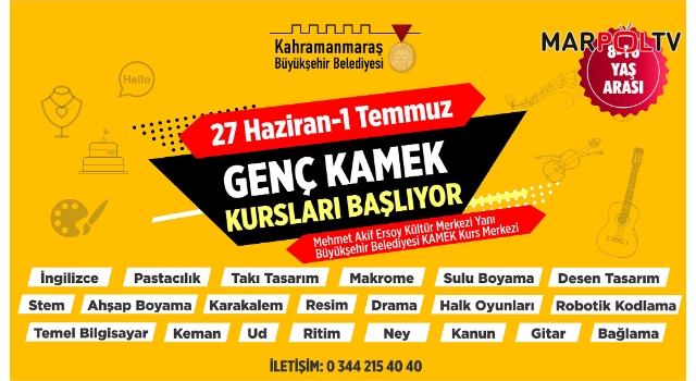 Genç KAMEK kurs kayıtları başladı