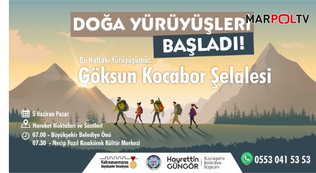 Göksun Kocabor Şelalesi doğaseverleri bekliyor