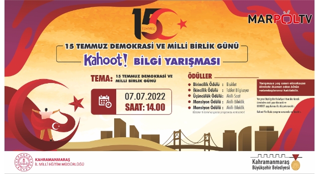 Demokrasi ve Milli Birlik Günü’ Temalı Bilgi Yarışması Gerçekleştirilecek