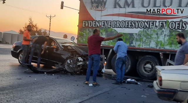Kahramanmaraş’ta otomobil kamyona arkadan çarptı: 1 yaralı