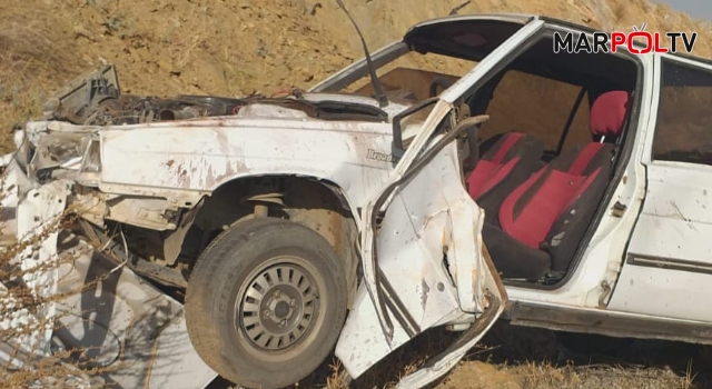 Afşin’de toprak zemine çarpan otomobil paramparça oldu: 1 ağır 2 yaralı