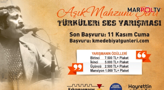 Aşık Mahzuni Şerif Türküleri Ses Yarışması’nda Başvurular Başladı!