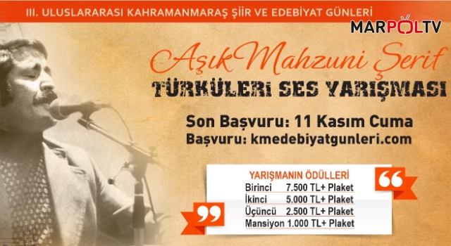 Aşık Mahzuni Şerif Türküleri Ses Yarışması’nda Başvurular Sürüyor