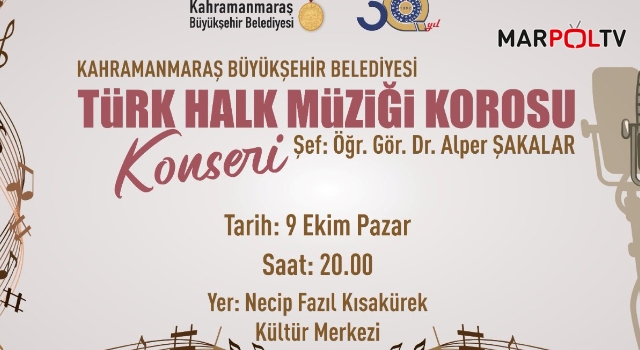 Büyükşehir’in Türk Halk Müziği Korosu Müzikseverlerle Buluşacak