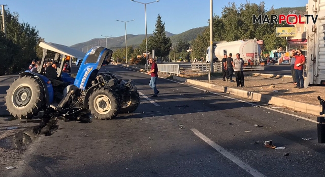 Kahramanmaraş’ta tır ile traktör çarpıştı: 1 yaralı