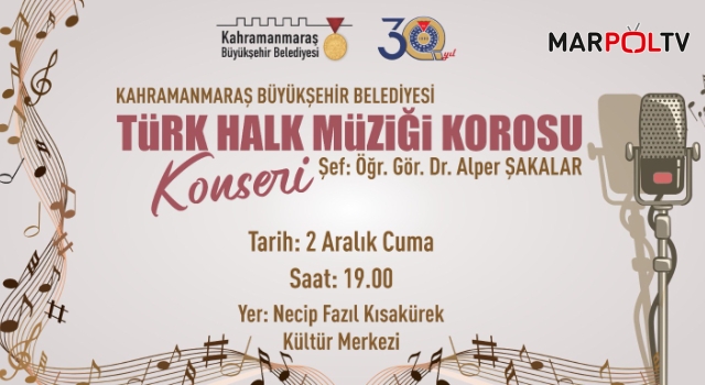 Büyükşehir’in Türk Halk Müziği Korosu Sahne Alacak