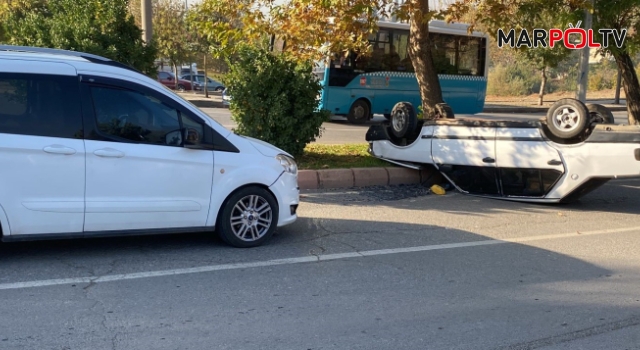 Kahramanmaraş’ta otomobil takla attı