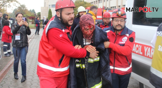 KSÜ’de Acil Durum Tahliye ve Kurtarma Tatbikatı Gerçekleştirildi