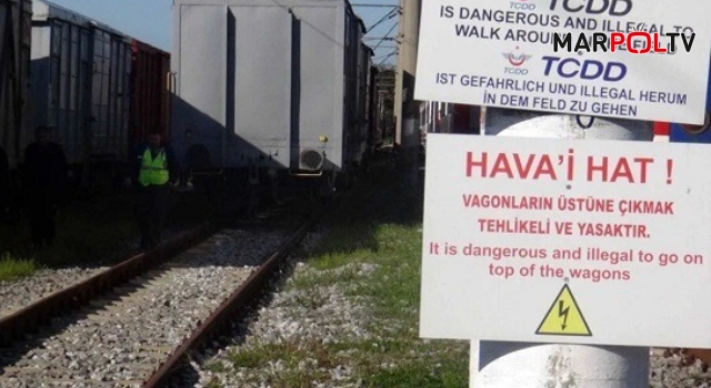 Pazarcık’ta tren raylarında elektrik akımına kapılan genç yaralandı