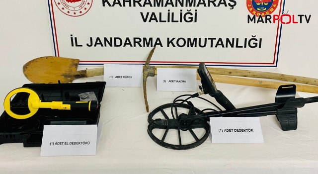 Afşin’de kaçak kazı yapan 3 kişi yakalandı