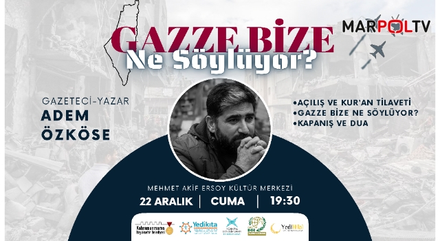 Gazeteci – Yazar Özköse, Gazze’yi Anlatacak
