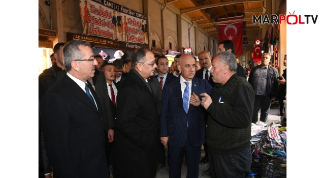 Bakan Özhaseki ve Başkan Güngör, Kapalı Çarşı Esnafıyla Buluştu