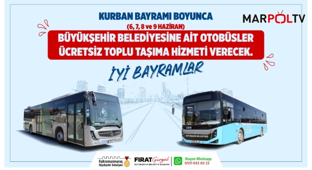 Bayram Süresince Büyükşehir Belediye Otobüsleri Ücretsiz!
