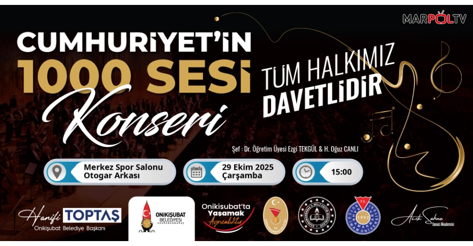 Onikişubat Belediyesi’nden bin kişilik dev koro ile Cumhuriyet Bayramı kutlaması