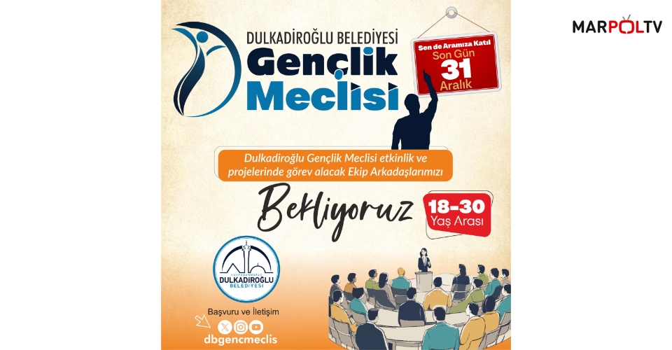 Dulkadiroğlu Belediyesi’nden Gençlere Güçlü Katılım Çağrısı: Gençlik Meclisi Başvuruları Başladı