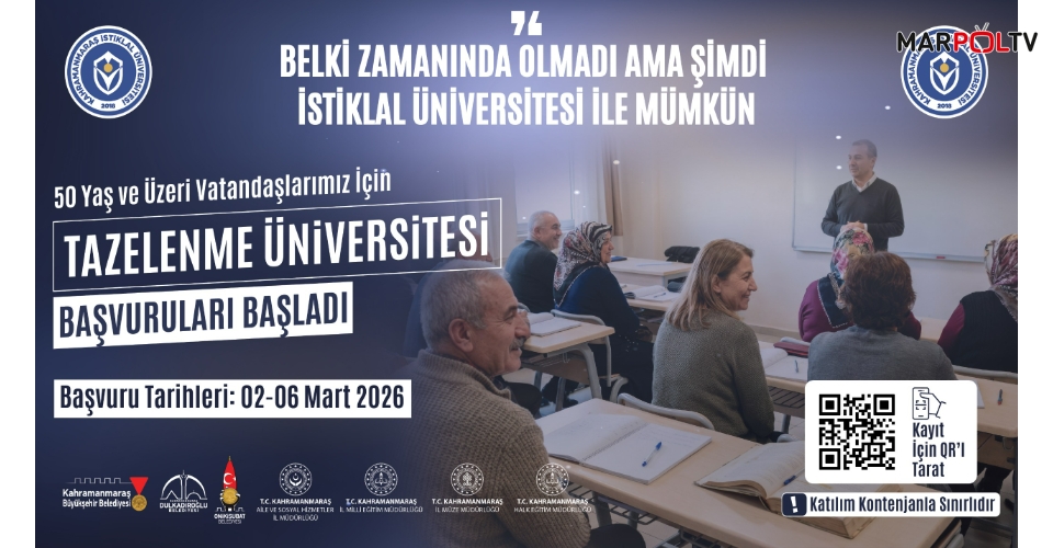 50 Yaş Üstüne Üniversite Kapısı; “Tazelenme Üniversitesi”ne Başvurular Başladı!