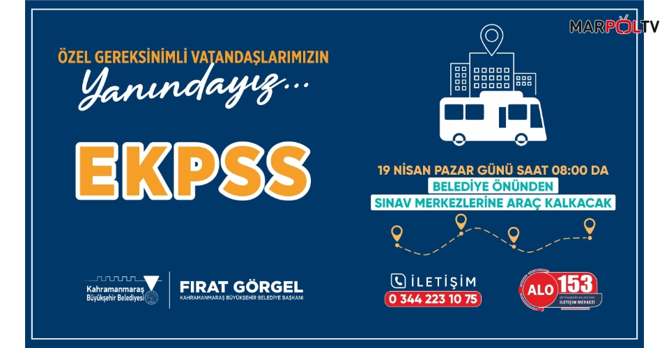 EKPSS’ye Girecek Vatandaşlara Büyükşehir’den Ulaşım Desteği