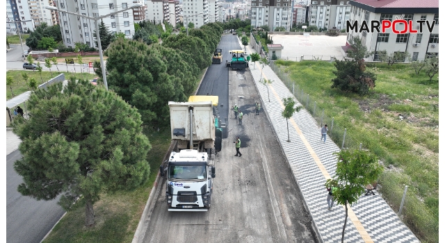 Büyükşehir, Ahır Dağı Caddesi’nde Asfalt Mesaisini Sürdürüyor