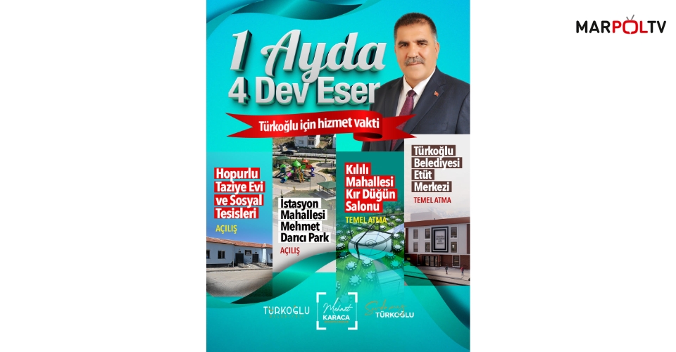 Türkoğlu’nda her hafta açılış ve temel atma töreni var