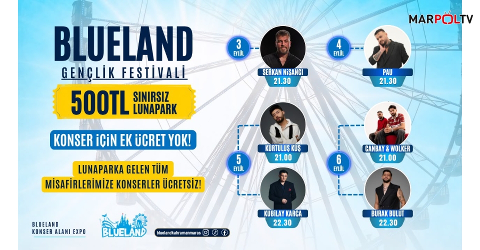 Blueland’dan Gençlere 500 TL’ye Sınırsız Eğlence ve Ücretsiz Konser Fırsatı