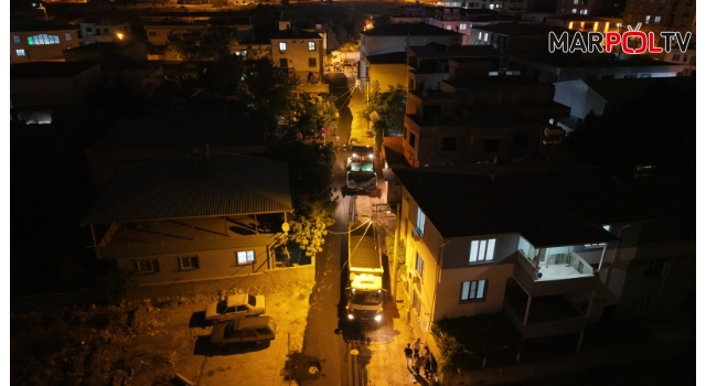 Büyükşehir’den Dulkadiroğlu Yahya Kemal’de Gece Asfalt Mesaisi