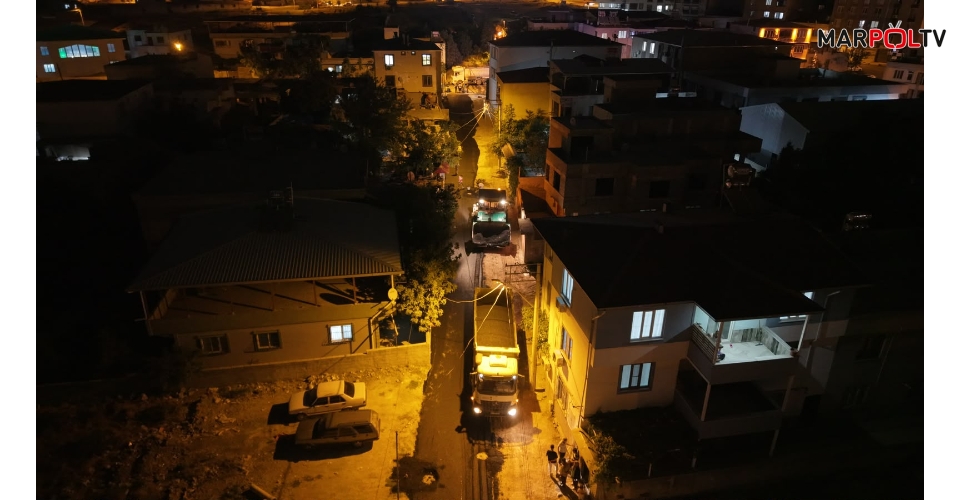 Büyükşehir’den Dulkadiroğlu Yahya Kemal’de Gece Asfalt Mesaisi