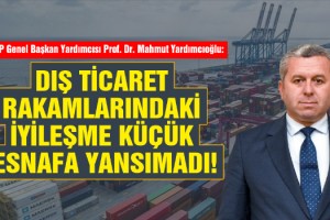 Prof. Dr. Yardımcıoğlu: Dış Ticaret Rakamlarındaki İyileşme Küçük Esnafa Yansımadı!