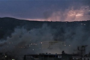 Kahramanmaraş’ta ormanlık alanda yaşayan vatandaşlardan yıldırım nöbeti