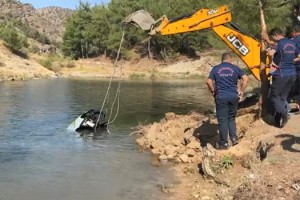 Kahramanmaraş’ta otomobil baraj gölüne düştü