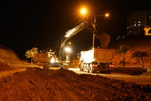 Ağcalı’da Çalışmalar Gece Gündüz Sürüyor