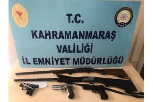 Kahramanmaraş’ta 13 kişi silahlarıyla birlikte yakalandı