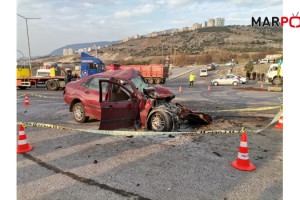 Kahramanmaraş’ta otomobil ile hafriyat kamyonu çarpıştı: 2 ölü