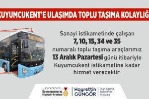 Kuyumcukent’e Toplu Taşıma Müjdesi!