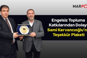 Engelsiz Topluma Katkılarından Dolayı Sami Kervancıoğlu’na Teşekkür Plaketi