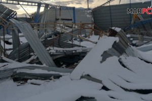 Kahramanmaraş’ta geri dönüşüm fabrikasının çatısı çöktü