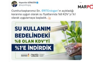 Büyükşehir’den Su Tüketim Bedelinde KDV İndirimi