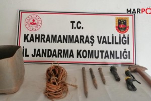 Kahramanmaraş’ta kaçak kazı yapan 2 kişi yakalandı