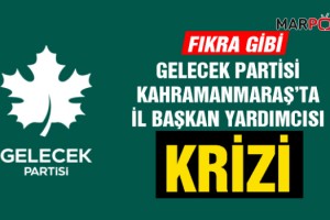 Gelecek Partisi Kahramanmaraş’ta İl Başkan Yardımcısı Krizi