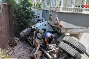 Kahramanmaraş’ta freni patlayan su tankeri dehşet saçtı