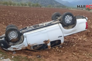 Nurhak’ta kamyonet takla attı: 1 yaralı