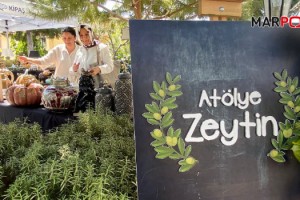 ‘Atölye Zeytin’ sergisindeki eserler vatandaşların beğenisine sunuldu