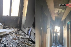 Elbistan'da apartman dairesinde yangın: 2 yaralı